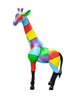 Statue Girafe Premium Decoration - 165cm - Multi