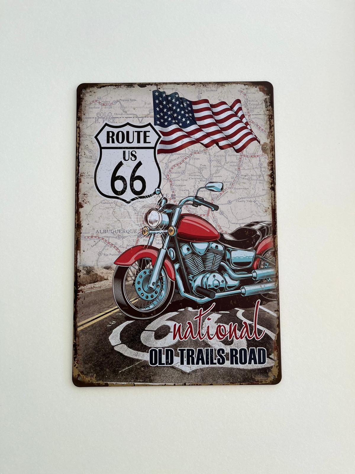 PLAQUE MÉTAL R66 BIKE 30X20 CM - PLAQUE DECORATIVE