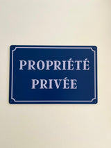 PLAQUE MÉTAL PRIOPRIETE PRIVEE 30X20 CM - PLAQUE DECORATIVE