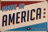 PLAQUE MÉTAL AMERICAN 30X20 CM - PLAQUE DECORATIVE