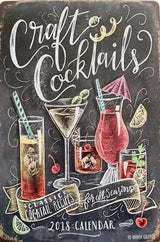 PLAQUE MÉTAL COCKTAILS 30X20 CM - PLAQUE DECORATIVE