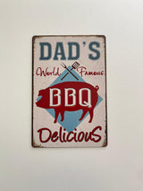 PLAQUE MÉTAL BBQ 30X20 CM - PLAQUE DECORATIVE