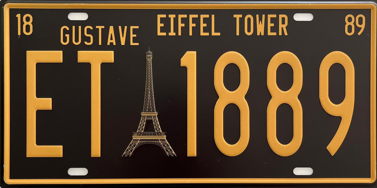 PLAQUE MÉTAL GUSTAVE EIFFEL 15x30 CM - PLAQUE DECORATIVE