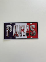 PLAQUE MÉTAL PARIS 15x30 CM - PLAQUE DECORATIVE