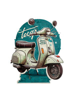 PLAQUE 3D MÉTAL SCOOT 45x40 CM - PLAQUE DECO