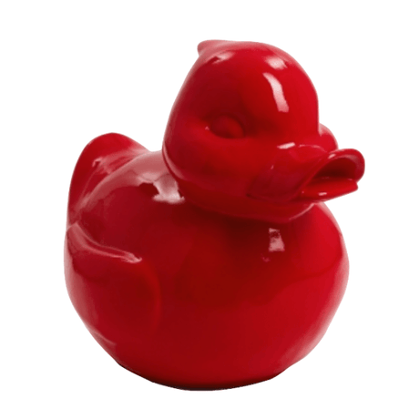 Statue Canard Animaux Resine - 65cm - Rouge - ANIMAUX-RESINE.FR