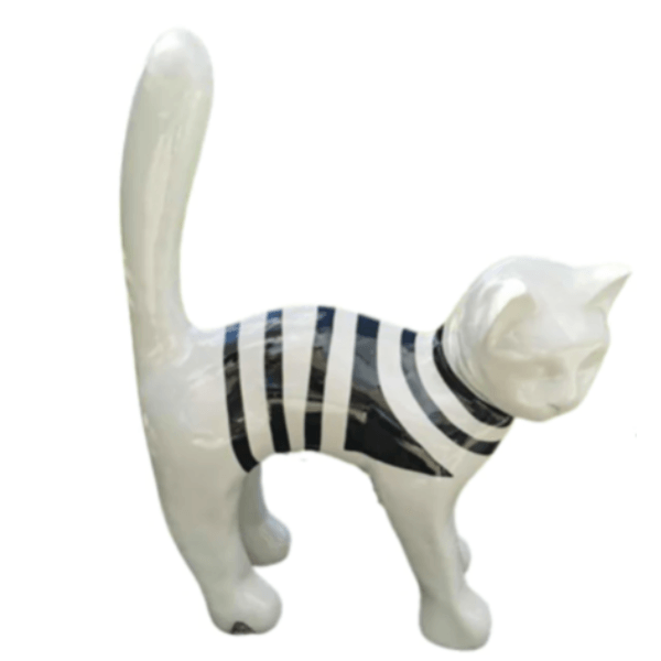 Statue Chat Animaux Resine - 35cm - Marin Noir - ANIMAUX-RESINE.FR