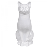 Statue Chat Animaux Resine - 40cm - Blanc - ANIMAUX-RESINE.FR