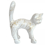 Statue Chat Animaux Resine - 45cm - Coulure Dorée - ANIMAUX-RESINE.FR