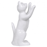 Statue Chat Animaux Resine - 55cm - Blanc - ANIMAUX-RESINE.FR