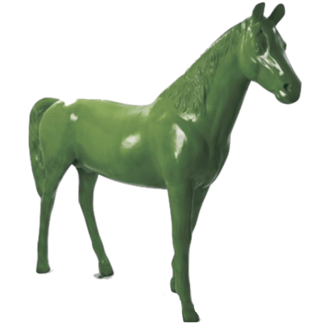 Statue Cheval Animaux Resine - 210cm - Vert Kaki - ANIMAUX-RESINE.FR