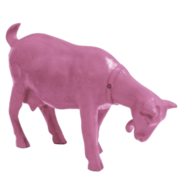 Statue Chevre Animaux Resine - 95cm - Rose Clair - ANIMAUX-RESINE.FR