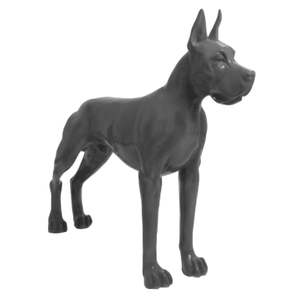 Statue Chien Dogue Allemand Animaux Resine - 120cm - Gris - ANIMAUX-RESINE.FR