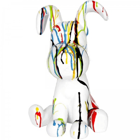 Statue Chien Snoopy Animaux Resine - 30cm - Multi Coulure Blanc - ANIMAUX-RESINE.FR