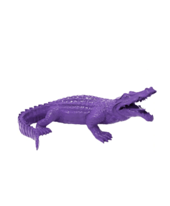 Statue Crocodile Animaux Resine - 130cm - Violet - ANIMAUX-RESINE.FR