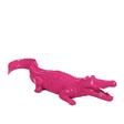 Statue Crocodile Animaux Resine - 70cm - Rose Fushia - ANIMAUX-RESINE.FR