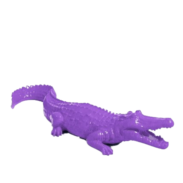 Statue Crocodile Animaux Resine - 70cm - Violet - ANIMAUX-RESINE.FR