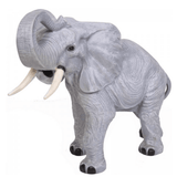 Statue Elephant Animaux Resine - 90cm - Argenté - ANIMAUX-RESINE.FR