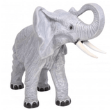 Statue Elephant Animaux Resine - 90cm - Argenté - ANIMAUX-RESINE.FR