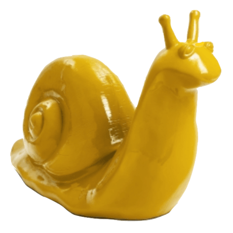 Statue Escargot Animaux Resine - 100cm - Jaune - ANIMAUX-RESINE.FR