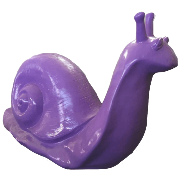 Statue Escargot Animaux Resine - 100cm - Violet - ANIMAUX-RESINE.FR