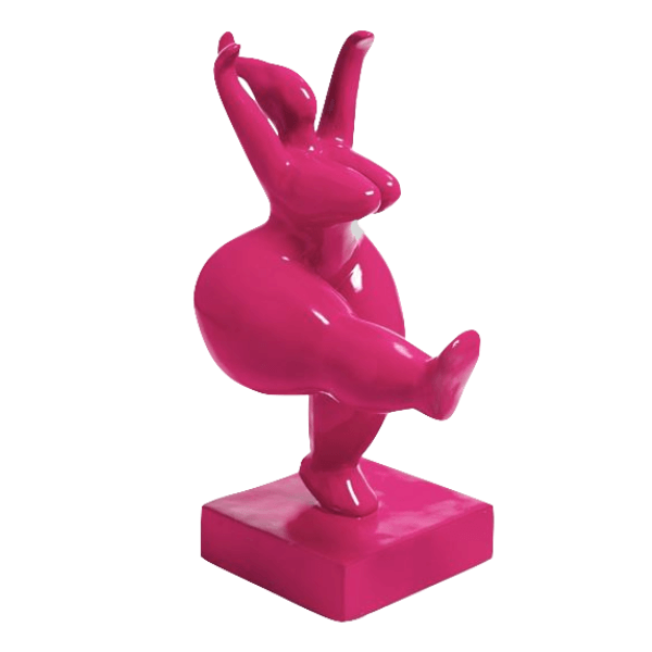 Statue Femme Nana Oeuvre Resine - 55cm - Rose Fushia - ANIMAUX-RESINE.FR