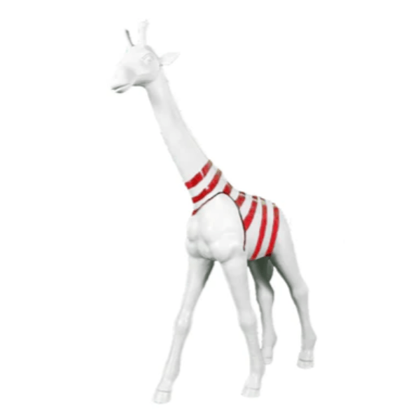 Statue Girafe Animaux Resine - 150cm - Marin Rouge - ANIMAUX-RESINE.FR