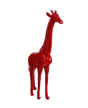 Statue Girafe Animaux Resine - 210cm - Rouge - ANIMAUX-RESINE.FR