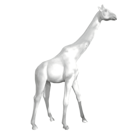 Statue Girafe Animaux Resine - 320cm - Blanc - ANIMAUX-RESINE.FR