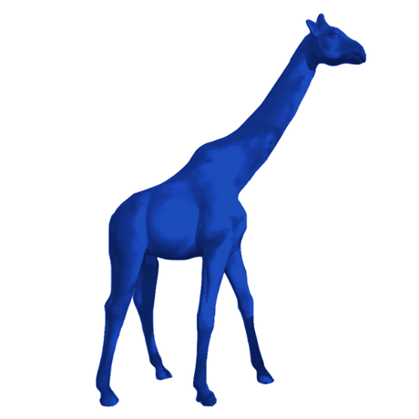 Statue Girafe Animaux Resine - 320cm - Bleu - ANIMAUX-RESINE.FR