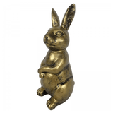 Statue Lapin Animaux Resine - 35cm - Bronze - ANIMAUX-RESINE.FR