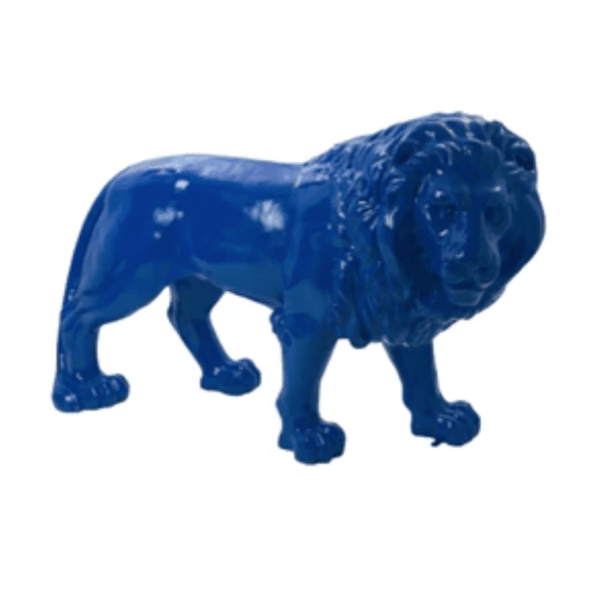 Statue Lion Animaux Resine - 190cm - Bleu - ANIMAUX-RESINE.FR