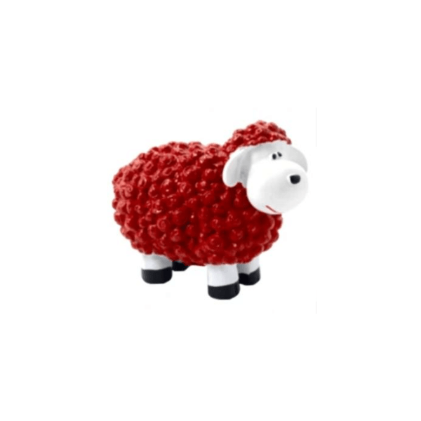 Statue Mouton Animaux Resine - 40cm - Rouge - ANIMAUX-RESINE.FR