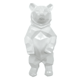 Statue Ours Origami Animaux Resine - 40cm - Blanc - ANIMAUX-RESINE.FR