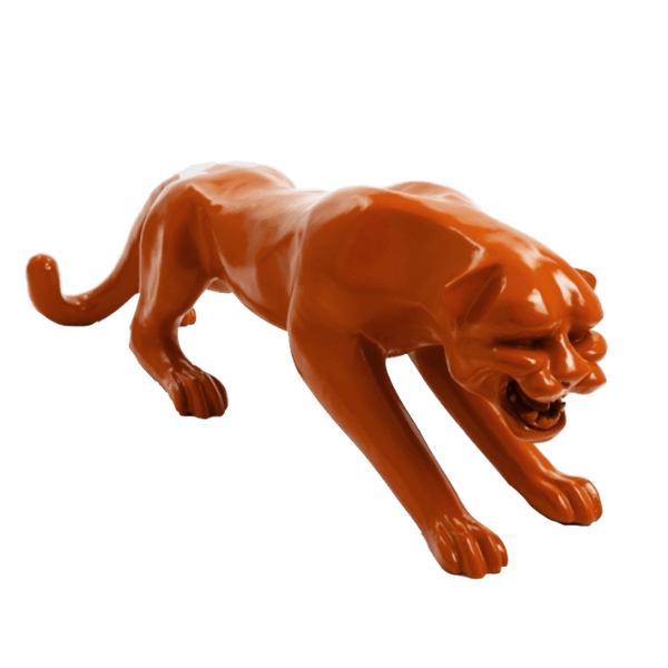 Statue Panthere Animaux Resine - 110cm - Orange - ANIMAUX-RESINE.FR