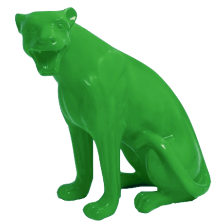 Statue Panthere Animaux Resine - 75cm - Vert - ANIMAUX-RESINE.FR