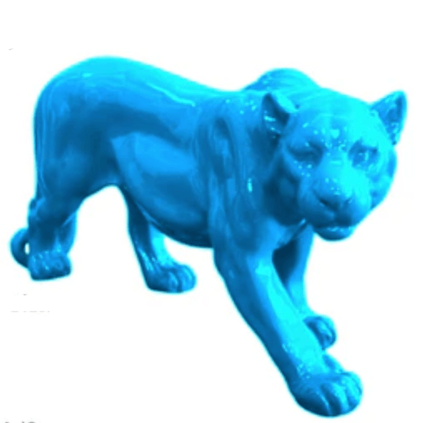 Statue Panthere Animaux Resine - 80cm - Bleu Ciel - ANIMAUX-RESINE.FR