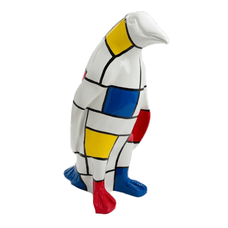 Statue Pingouin Animaux Resine - 120cm - Mondrian - ANIMAUX-RESINE.FR