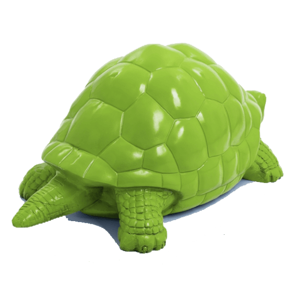 Statue Tortue Animaux Resine - 110cm - Vert Pomme - ANIMAUX-RESINE.FR