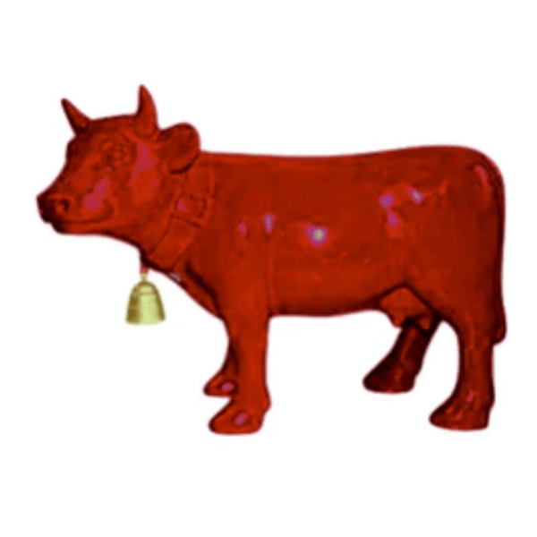 Statue Vache Animaux Resine - 110cm - Rouge - ANIMAUX-RESINE.FR