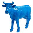 Statue Vache Animaux Resine - 140cm - Bleu - ANIMAUX-RESINE.FR